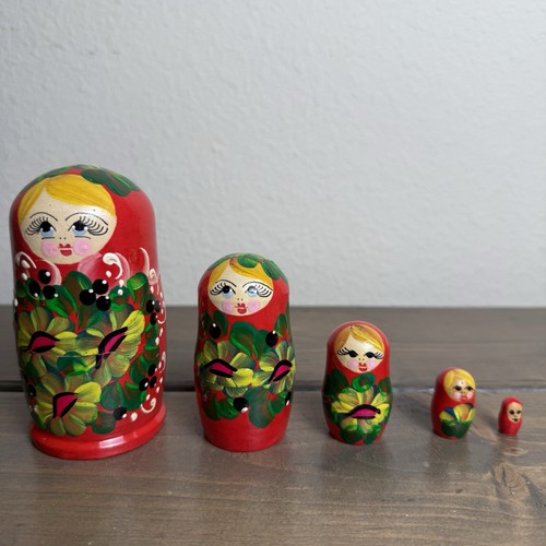 Five piece wooden - five, nesting