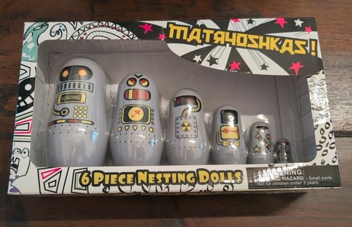 Set robot nesting dolls - set, 6