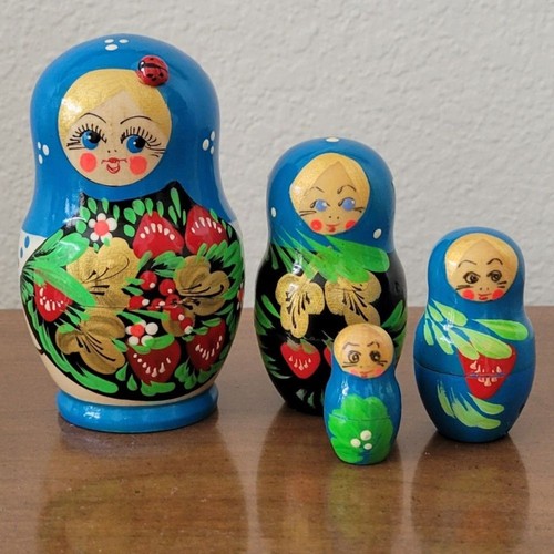 Vtg strawberry floral russian - vtg,
