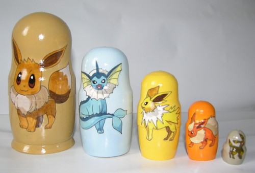 Eevee pokemon nesting doll - nesting,
